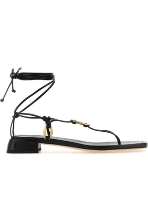 Jimmy Choo Buty, Kobieta, Czarny, 40 EU, Skóra, Onyxia Klapki Japonki