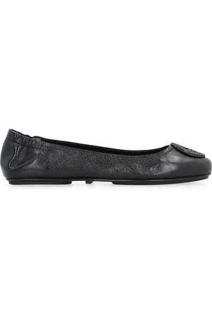 Tory Burch Buty, Kobieta, Czarny, 38 1/2 EU, Skóra, Skórzane Baleriny