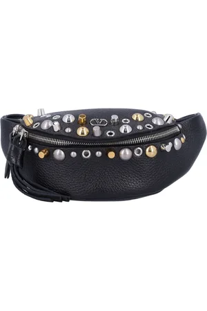 VALENTINO GARAVANI Torebki, Mężczyzna, Czarny, ONE SIZE, Skóra, Nellcôte Belt Bag