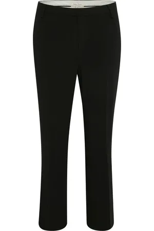 Part Two Spodnie, Kobieta, Czarny, XL, Poliester, Czarne spodnie Slim-Fit