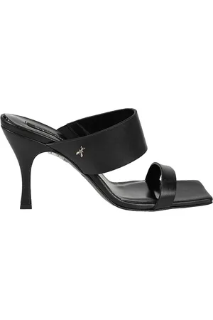 Patrizia Pepe Buty, Kobieta, Czarny, 37 EU, Skóra, Eleganckie wsuwane sandały