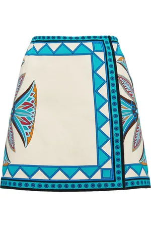 La DoubleJ Spódnice, Kobieta, Wielobarwność, S, Bawełna, Foulard Mini Spódniczka
