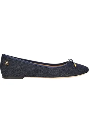 Ralph Lauren Buty, Kobieta, Niebieski, 40 EU, Denim, Jayna Denim Flat
