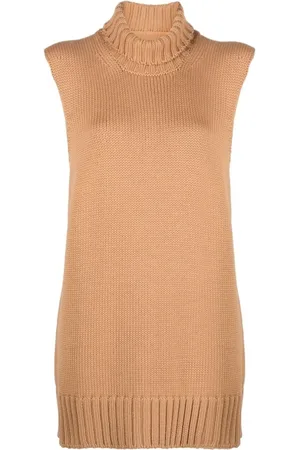 Jil Sander Swetry, Kobieta, Beżowy, S, Wełna, Wełniana Kamizelka Dzianinowa