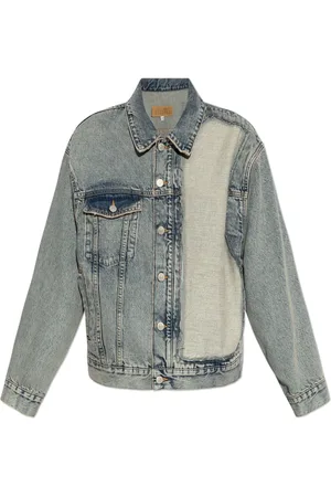 Maison Margiela Kurtki, Kobieta, Niebieski, S, Bawełna, Kurtka jeansowa