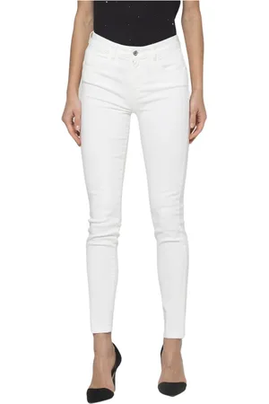 Kocca Spodnie, Kobieta, Biały, 2XS, Bawełna, Dżinsowe spodnie slim fit z ćwiekami