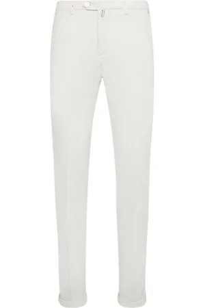 Kiton Spodnie, Mężczyzna, Biały, W31, Bawełna, Slim Fit Ivory Chino Spodnie