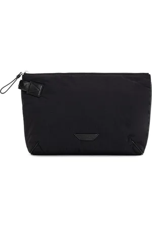 Bottega Veneta Torebki, Mężczyzna, Czarny, ONE SIZE, Nylon, Czarna Nylonowa Koperta Light Paper