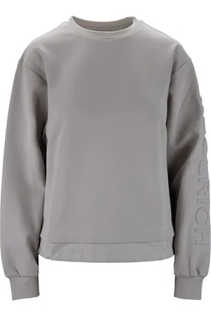 Woolrich Bluzy, Kobieta, Szary, S, Bawełna, Bluza dresowa typu Pullover z wytłoczonym logo marki