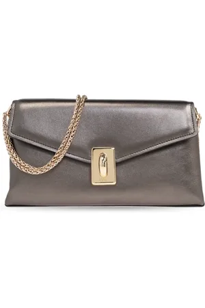 Furla Torebki, Kobieta, Szary, ONE SIZE, Skóra, Meridiana Medium Clutch