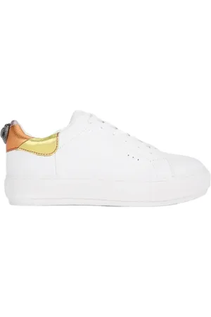 Kurt Geiger Buty, Kobieta, Biały, 38 1/2 EU, Skóra, Codzienne sneakersy na każdą okazję