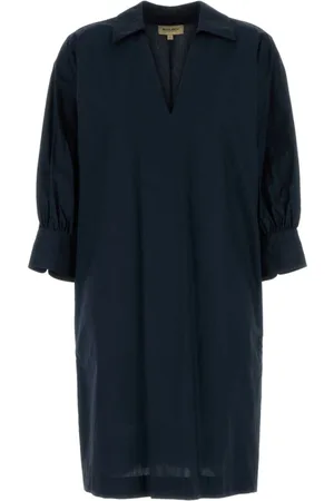 Woolrich Sukienki, Kobieta, Niebieski, S, Granatowa sukienka z poplinu