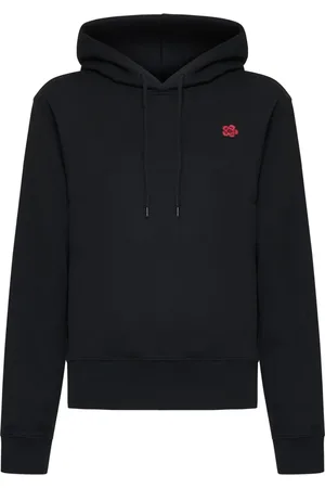 Kenzo Bluzy, Kobieta, Czarny, M, Bawełna, Czarna Bluza z Kapturem