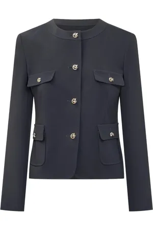 Max Mara Kurtki, Kobieta, Niebieski, L, Niebieska Yana Stylowy Top