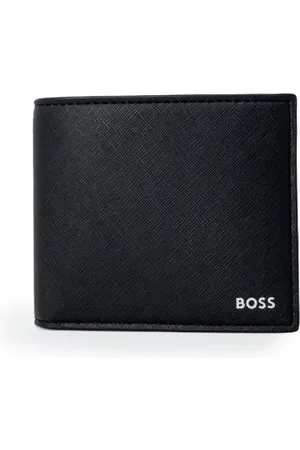 HUGO BOSS Akcesoria, Mężczyzna, Czarny, ONE SIZE, Skóra, Czarny Portfel