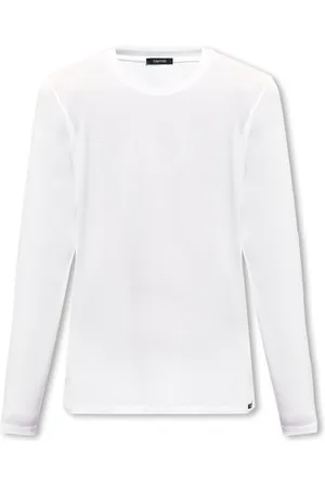 Tom Ford Koszulki, Mężczyzna, Biały, S, Bawełna, T-shirt z logo