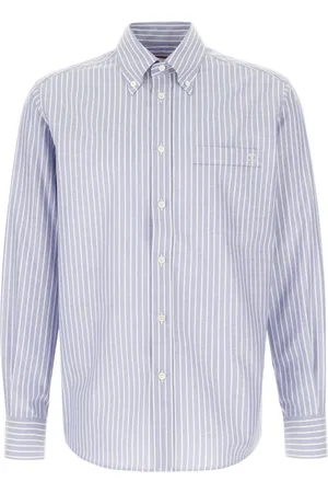 VALENTINO GARAVANI Koszule, Mężczyzna, Niebieski, L, Bawełna, VLogo Signature Long Sleeve Shirt