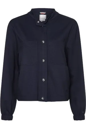 Tommy Hilfiger Kurtki, Kobieta, Niebieski, M, Casualowa kurtka z mieszanki wiskozy