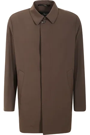 MONTECORE Płaszcze, Mężczyzna, brązowy, L, Elegancki Nowoczesny Trench na jesień