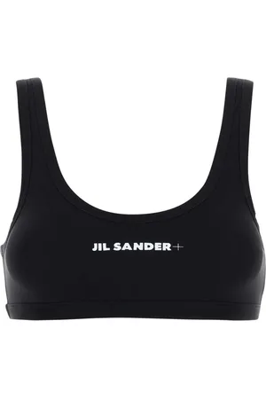 Jil Sander Koszulki, Kobieta, Czarny, XS, Nylon, Elastyczny biustonosz nylonowy czarny