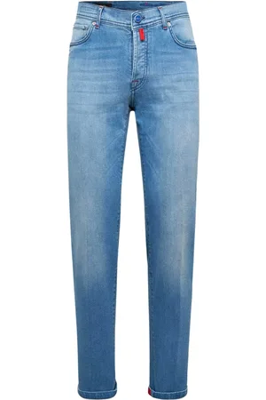 Kiton Jeansy, Mężczyzna, Niebieski, W32, Bawełna, Jeansyy Slim Fit Indigo z Bawełny