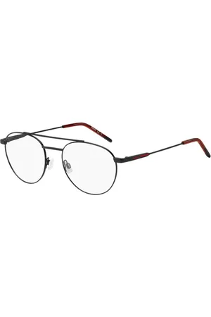 HUGO BOSS Akcesoria, Mężczyzna, Czarny, ONE SIZE, Czarne metalowe okulary w oprawkach