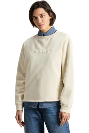 Woolrich Bluzy, Kobieta, Beżowy, L, Bawełna, Oversized Sweatshirt
