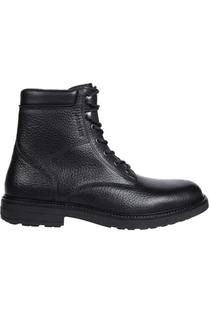Tommy Hilfiger Buty, Mężczyzna, Czarny, 43 EU, Skóra, Botki outdoorowe
