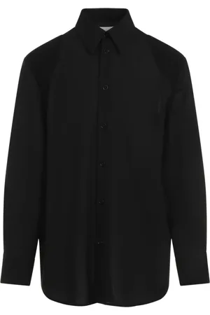 Jil Sander Koszule, Mężczyzna, Czarny, M, Wełna, Czarna Koszula