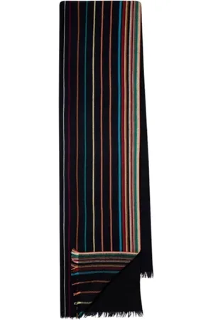 Paul Smith Akcesoria, unisex, Wielobarwność, ONE SIZE, Wełna, Gradientowy szal wełniano-jedwabny `Signature Stripe`