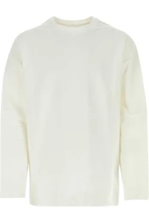Jil Sander Koszulki, Mężczyzna, Biały, M, Bawełna, Oversize T-Shirt z Rozciągliwej Bawełny