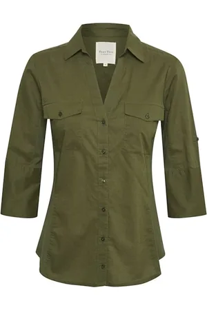 Part Two Bluzki, Kobieta, Zielony, XS, Cortnia PW SH Fashion Shirt