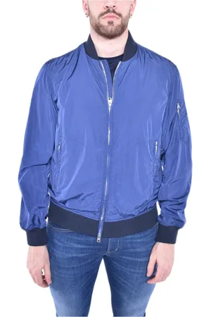 Woolrich Kurtki, Mężczyzna, Niebieski, XL, Crinkle Bomber Jacket