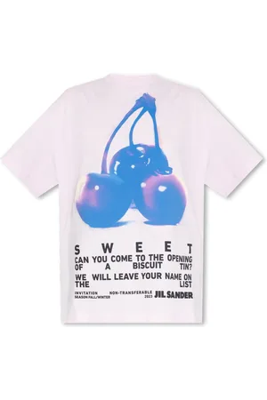 Jil Sander Koszulki, Kobieta, Fioletowy, S, Bawełna, Koszulka Cherry