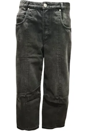 Isabel Marant Jeansy, Kobieta, Czarny, M, Bawełna, Najet Cropped Jeansy