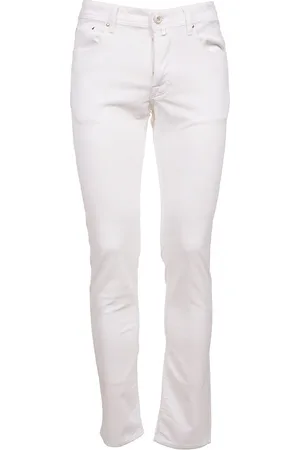 Jacob Cohen Spodnie, Mężczyzna, Biały, W31, Bawełna, Jeansyy Slim Fit Bard