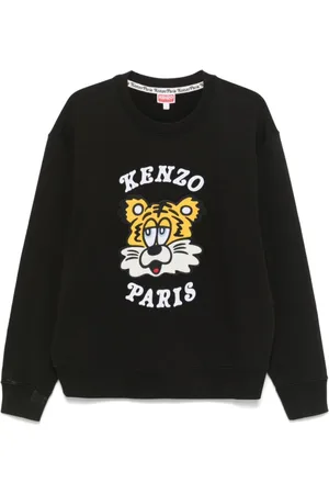Kenzo Bluzy, Mężczyzna, Czarny, M, Bawełna, Sweter z okrągłym dekoltem