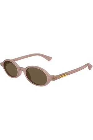 Bottega Veneta Akcesoria, Kobieta, Wielobarwność, ONE SIZE, Owalne okulary przeciwsłoneczne