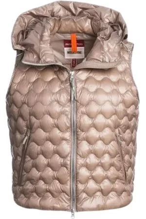 Parajumpers Kurtki, Kobieta, Beżowy, M, Stylowy Funkcjonalny Kamizelka na Zimne Dni
