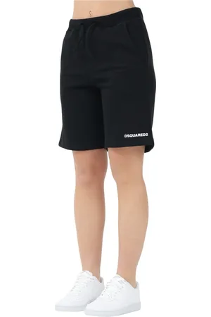 Dsquared2 Szorty, Kobieta, Czarny, XS, Bawełna, Czarne Sportowe Szorty z Bawełny Nowoczesny Design