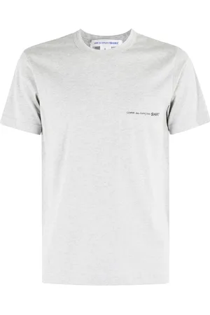 Comme des Garçons Koszulki, Mężczyzna, Szary, M, Szara koszulka z nadrukiem logo