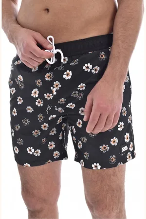 Karl Lagerfeld Stroje kąpielowe, Mężczyzna, Czarny, M, Poliester, Print Fleuri Bath Short