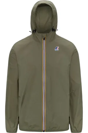 K-Way Kurtki, Mężczyzna, Zielony, M, Nylon, Zielona Lekka Unisex Kurtka z Kapturem
