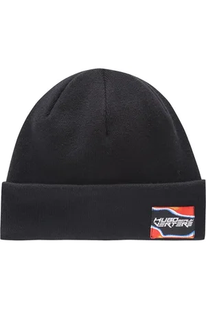 HUGO BOSS Akcesoria, Mężczyzna, Czarny, ONE SIZE, Bawełna, Xertere Beanie