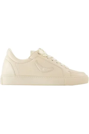 Zadig & Voltaire Buty, Kobieta, Biały, 41 EU, Skóra, Białe skórzane sneakersy Fly On