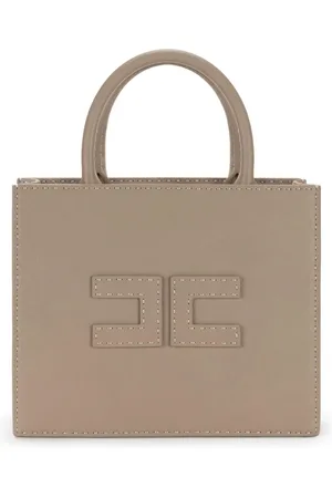 Elisabetta Franchi Torebki, Kobieta, Beżowy, ONE SIZE, Poliester, Mała torba tote z syntetycznej skóry