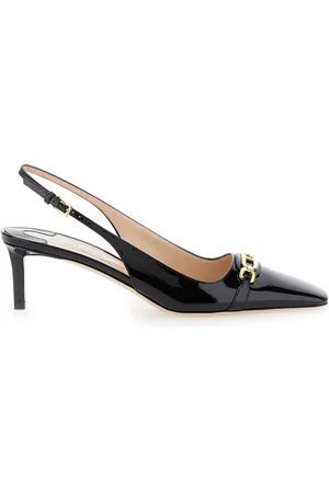 Tom Ford Buty, Kobieta, Czarny, 40 EU, Skóra, Czarne Lakierowane Czółenka Slingback
