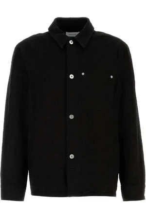 Salvatore Ferragamo Koszule, Mężczyzna, Czarny, M, Denim, Czarna Koszula Denimowa