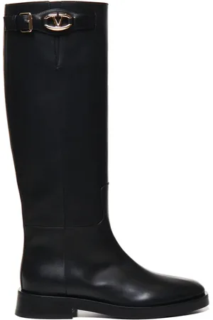 VALENTINO GARAVANI Buty, Kobieta, Czarny, 40 EU, Skóra, VLogo The Bold Edition Botki