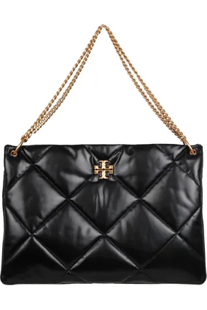 Tory Burch Torebki, Kobieta, Czarny, ONE SIZE, Skóra, Torebka na ramię `Kira` z diamentowym pikowaniem